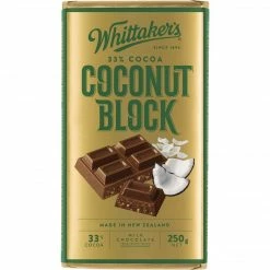 Joys Delights Lolly Shop Online Whittakers Coconut Block 250g Bulk