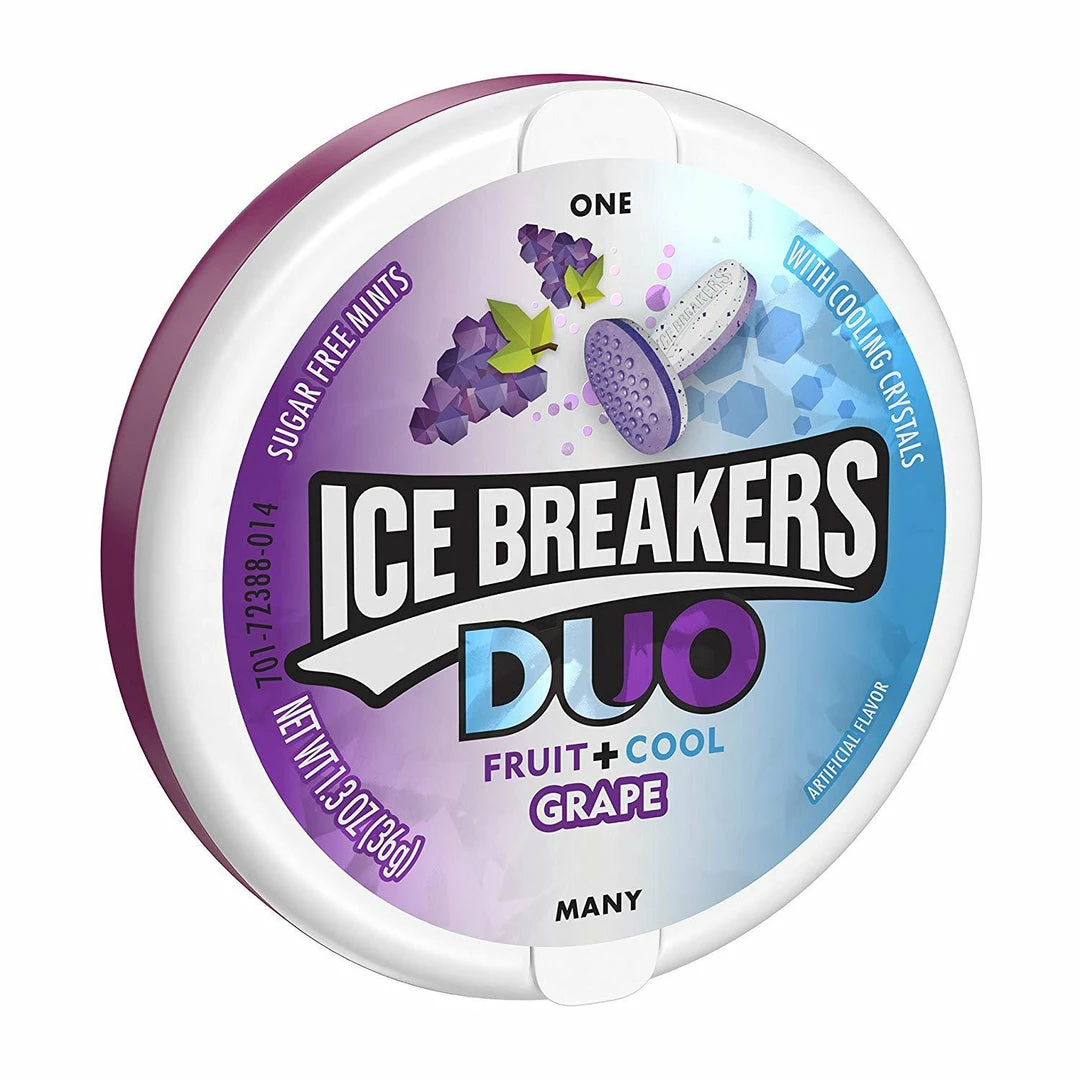 New 👍 Joy's De'Lights Ice Breakers Duo Grape Bulk ✨ 1 Joy's De'Lights Ice Breakers Duo Grape Bulk