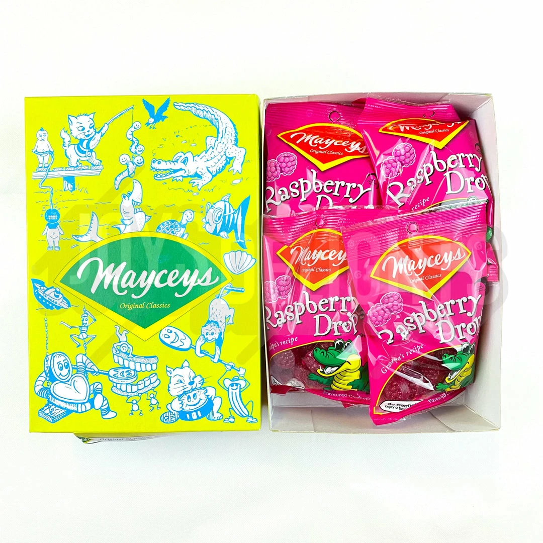 Brand new 💯 Joy's De'Lights Mayceys Raspberry Drops Bulk New Zealand Lollies ✔️ 2 Joy's De'Lights Mayceys Raspberry Drops Bulk New Zealand Lollies