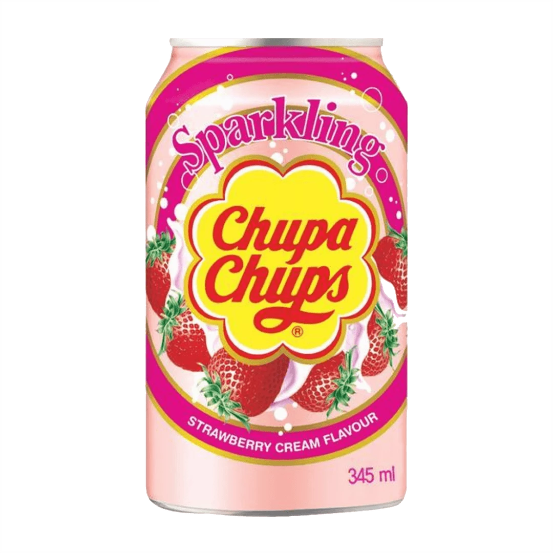 Cheapest 👏 Joys Delights Lolly Shop Online Chupa Chups Sparkling Strawberry & Cream American Drinks 🥰 1 Joys Delights Lolly Shop Online Chupa Chups Sparkling Strawberry & Cream American Drinks