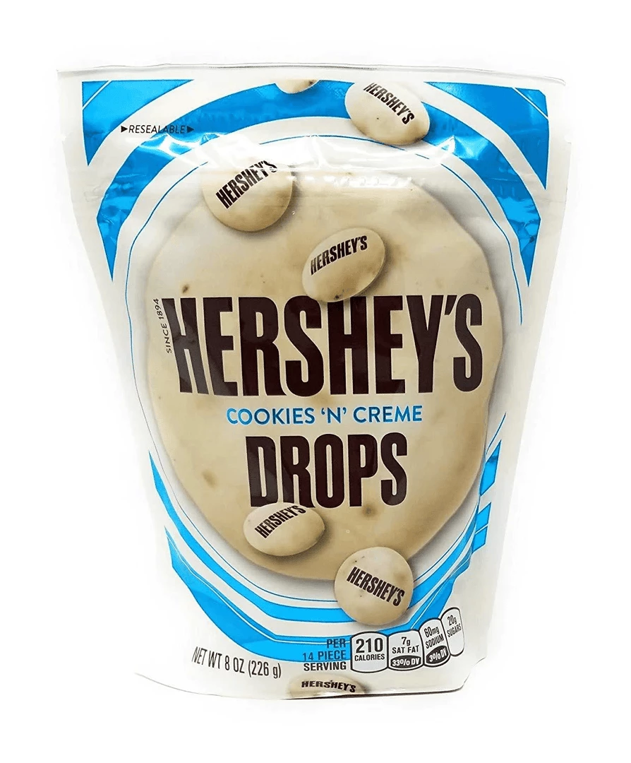 Promo ๐ Joy's De'Lights White Chocolate Hersheys Cookies And Cream Drops 215g ๐คฉ 1 Joy's De'Lights White Chocolate Hersheys Cookies And Cream Drops 215g