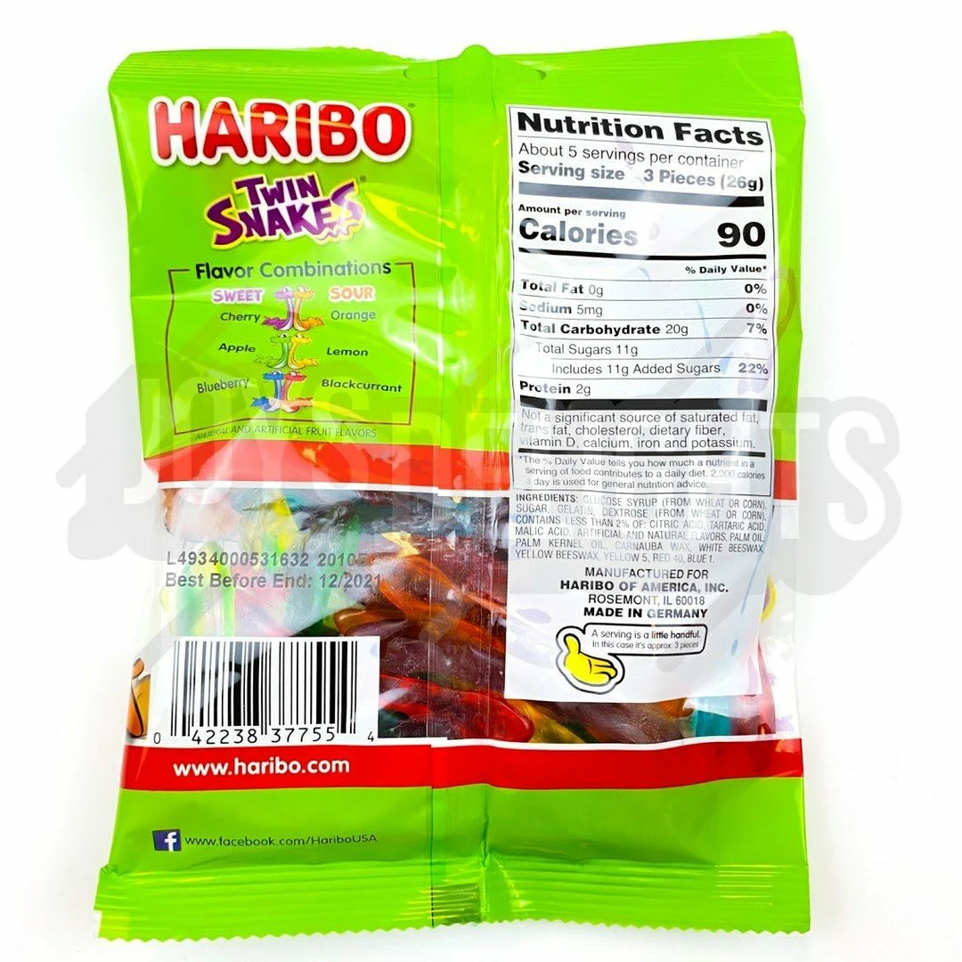 Wholesale ✔️ Joy's De'Lights Haribo Twin Snake 142g 💯 2 Joy's De'Lights Haribo Twin Snake 142g