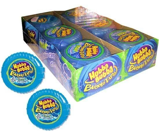 Best deal 🌟 Joy's De'Lights Hubba Bubba Sour Blue Raspberry Tape Bulk 😍 1 Joy's De'Lights Hubba Bubba Sour Blue Raspberry Tape Bulk