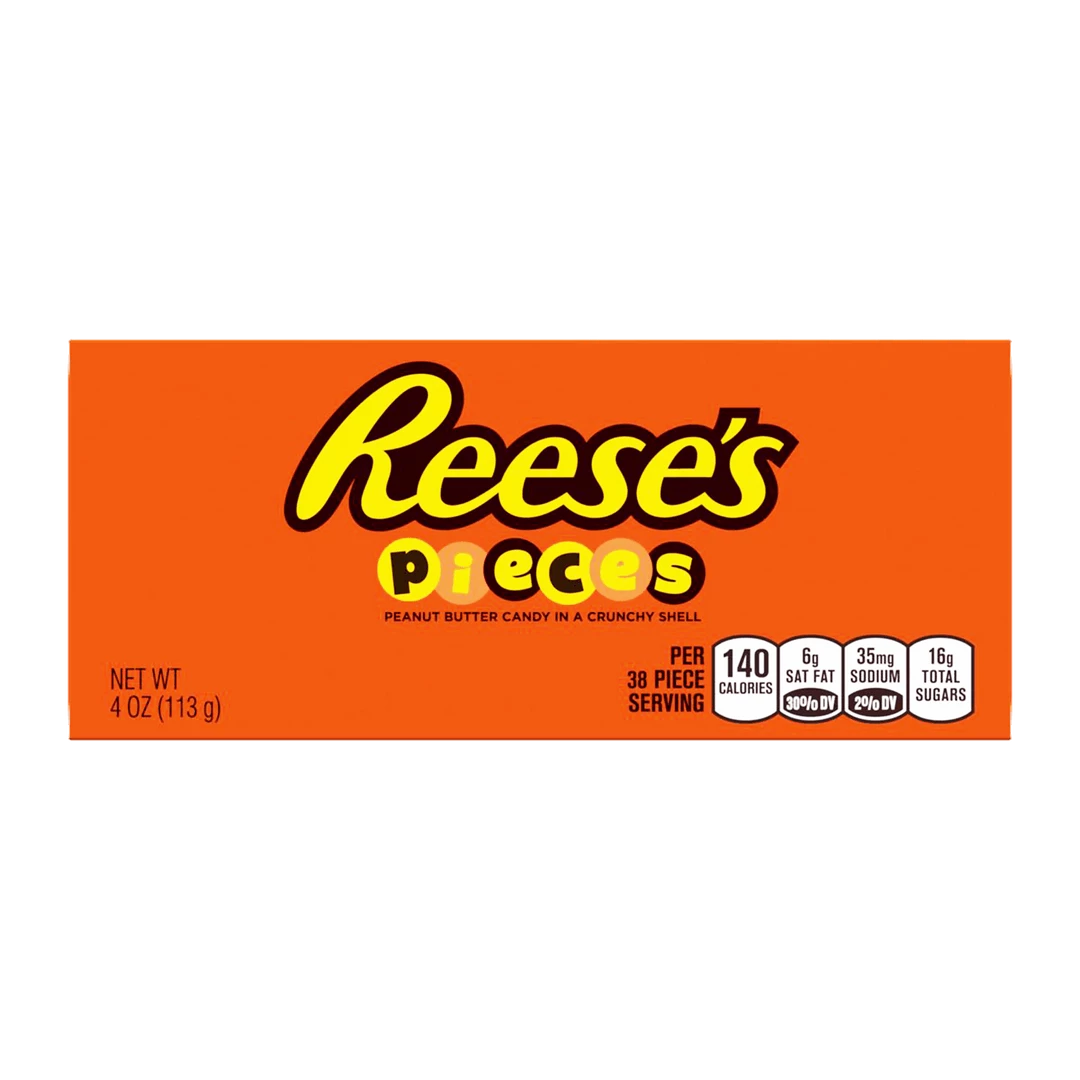 Brand new ๐ Joy's De'Lights Reese's Pieces Theatre Box Gluten Free ๐งจ 1 Joy's De'Lights Reese's Pieces Theatre Box Gluten Free