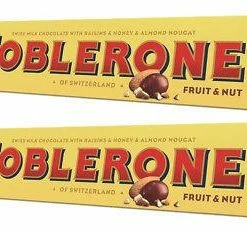 Joys Delights Lolly Shop Online Milk Chocolate Toblerone Fruit & Nut 360g Bulk