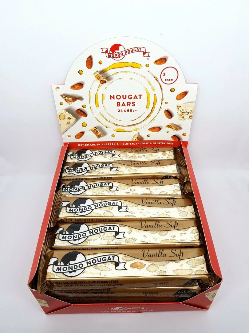 Discount 🥰 Joy's De'Lights Mondo Soft Vanilla Nougat Soft 60g Bulk 🎉 1 Joy's De'Lights Mondo Soft Vanilla Nougat Soft 60g Bulk