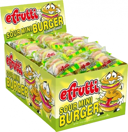 Brand new 😍 Funworks Bulk Efrutti Sour Burger Box ⌛ 1 Funworks Bulk Efrutti Sour Burger Box