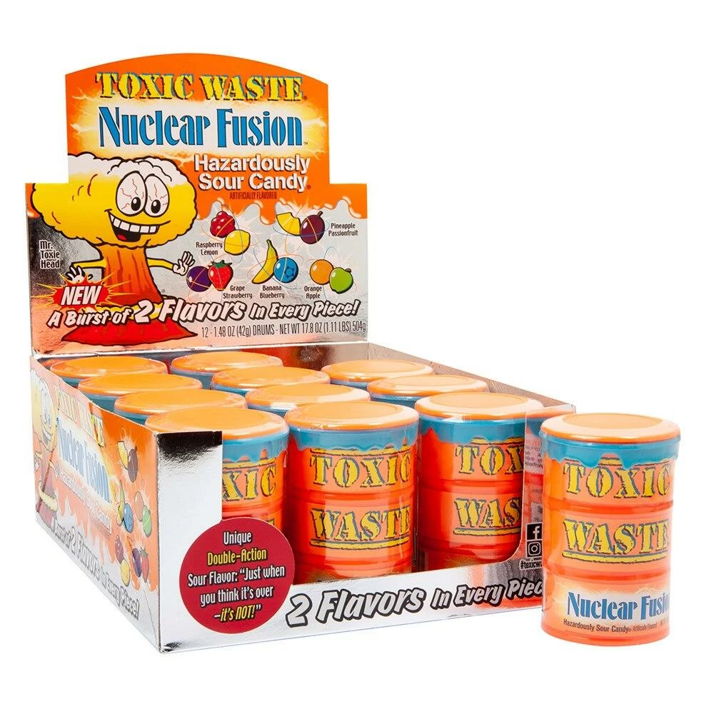 Discount ✔️ Joys Delights Lolly Shop Online Toxic Waste Nuclear Fusion Orange Drum Bulk ⭐ 1 Joys Delights Lolly Shop Online Toxic Waste Nuclear Fusion Orange Drum Bulk