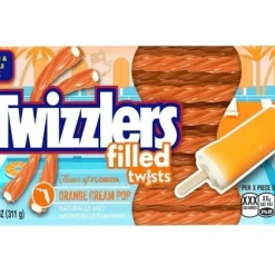 Best Pirce 🔔 Joy's De'Lights Featured Twizzlers Filled Twists Orange Cream Pop 311g 🎁 5 Joy's De'Lights Featured Twizzlers Filled Twists Orange Cream Pop 311g