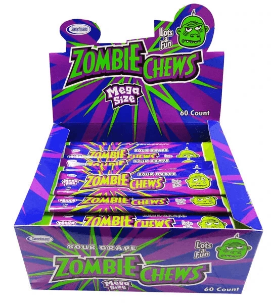 New ⭐ Joy's De'Lights Zombie Chews Sour Grape Small Bulk 🔥 2 Joy's De'Lights Zombie Chews Sour Grape Small Bulk